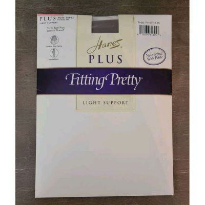 Vtg Hanes Plus Fitting Pretty Two Plus Classic Barely There Pantyhose Sheer